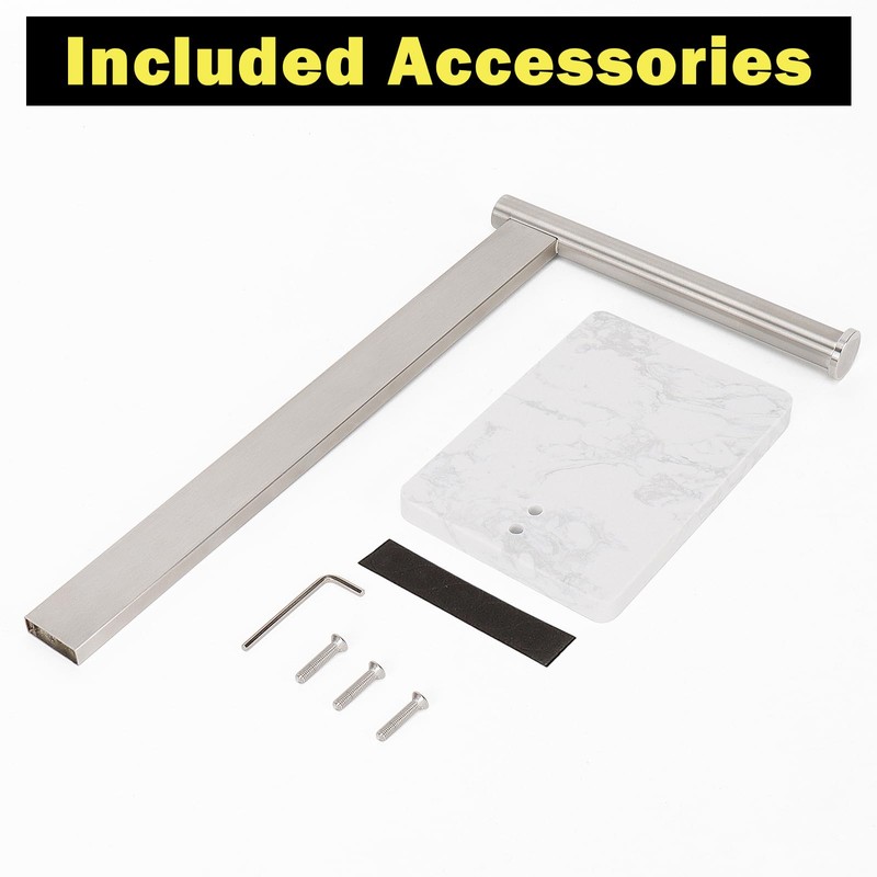 Stainless Steel L-Shaped Hand Towel Holder, SUS304 Bathroom Towel Rack