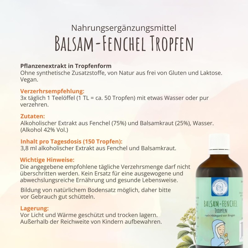 Balsam Fennel Drops | According to Hildegard von Bingen |