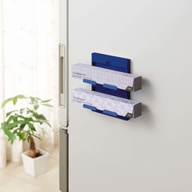 Belca FK-WNV Kitchen Storage Magnetic Wrap Holder FLAT in Width 5.9 x Depth 0.7 x Height 7.9 inches (15 x 1.75 x 20 cm) Navy Flat In Wall Storage