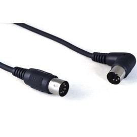 Snakebite MIDI (5 pin DIN) Cable with straight and right angled connectors