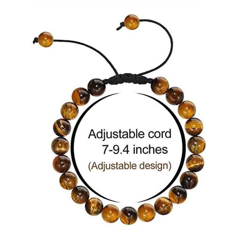 DHYANARSH Tiger Eye Stone Beads Bracelets for Women/Men AAA Grade