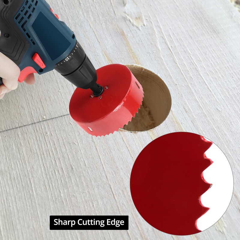 QWORK® 110 mm Hole saw, M42 HSS hole saw bit,