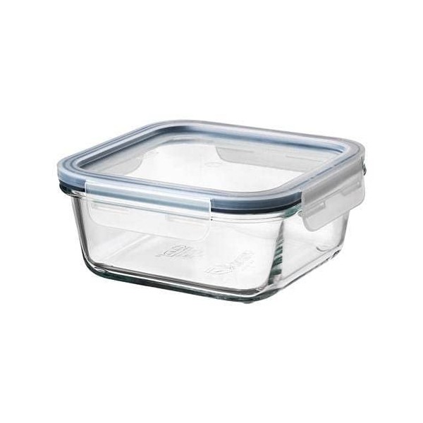 Ikea Ikea 365+: Storage Container with Lid, 5.9 x 6.9 x 2.8 inches (15 x 15 x 7 cm), Glass/Plastic (192.691.21)