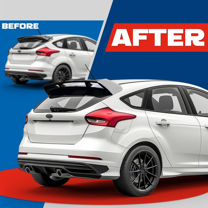 KUAFU Roof Spoiler Compatible with 2012-2018 Ford Focus Hatchback Models