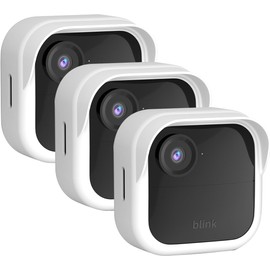 Silicone Case Cover for All-New Blink Outdoor 4 (4th Gen) - Weatherproof Protective Skin Cover with Hat Brim for All-New Blink Outdoor 4 Smart Security Camera (White, 3 Pack)