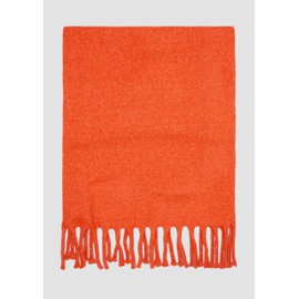 s.Oliver Knitted Scarf with Fringes, Orange 2586