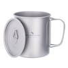 Boundless Voyage Single Walled Titanium Cup with Lid Folding Handle