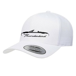 2002-05 Ford Thunderbird Convertible Car Fully Embroidered Yupoong 6606 Snapback Trucker Fitted Cap White