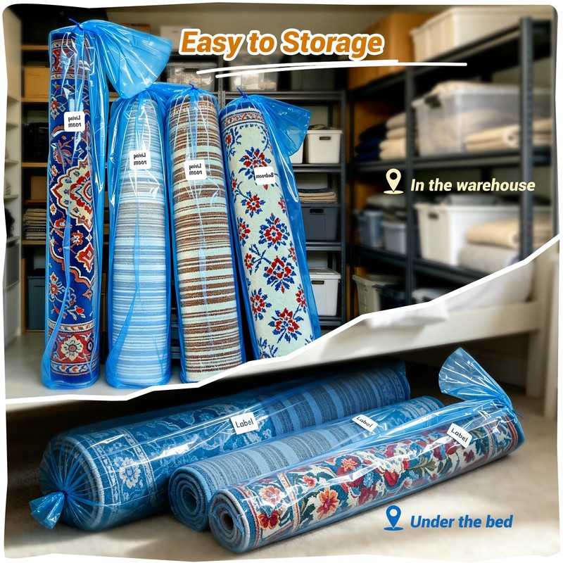 Heavy Duty Rug Storage Bags for 8' x 10' Rolled