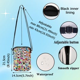 WZMPA Broadway Musical Character Crossbody Bag Broadway Theatre Fans Gift Hamilton & Six Musical Shoulder Bag Broadway Mamma Mia Merchandise (Raise your voice CB)