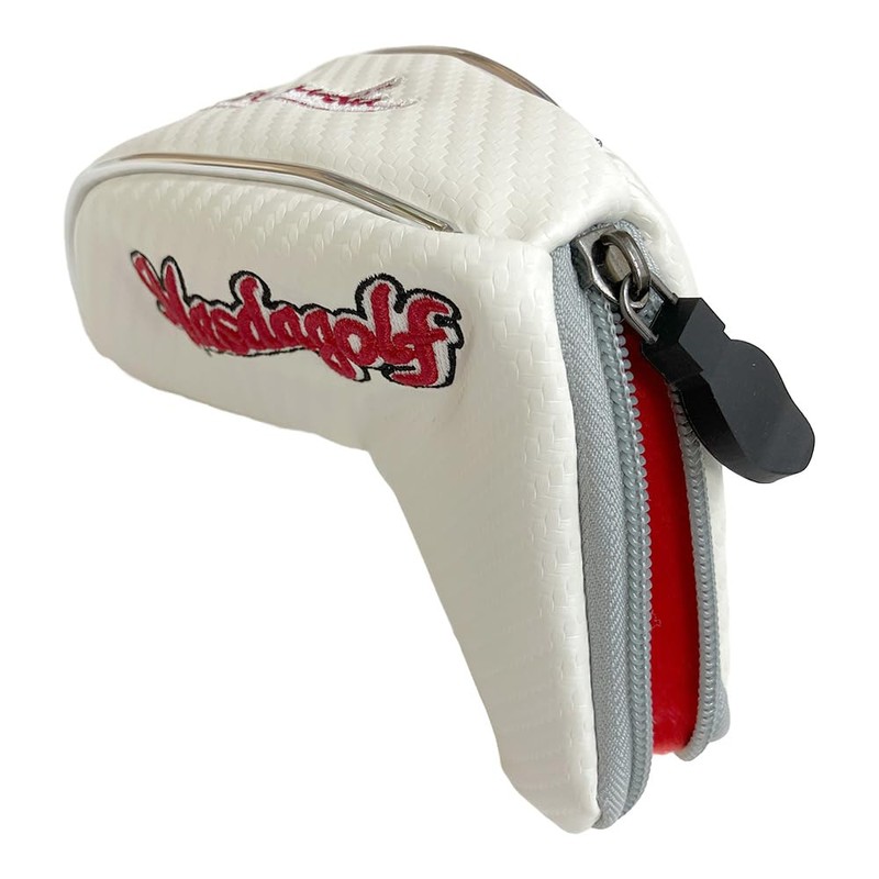 Masdagolf Putter Cover, Zipper Type, White, Genuine Manufacturer Product