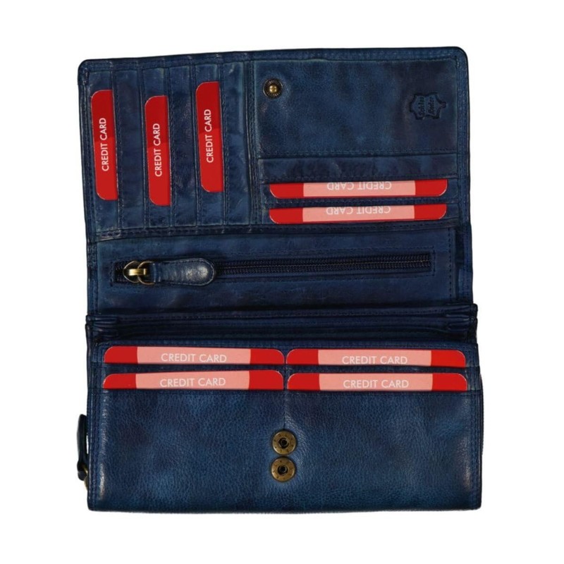 Old River Ladies Purse Blue Small