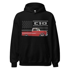 JG Infinite 1964 Chevy C10 Red Antique Pickup Truck Club Show Collector Hoodie