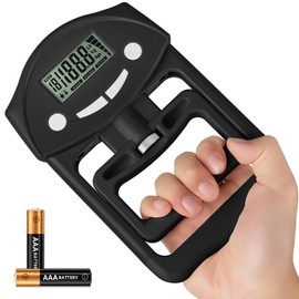 Grip Strength Tester, Hand Grip Dynamometer, Electronic Hand Grip Strength Tester Grip Strengthener Hand Exerciser Meter Digital Hand Grip Training Gauge 220 Lbs / 99 Kgs for Sports, School, Office and Home Use