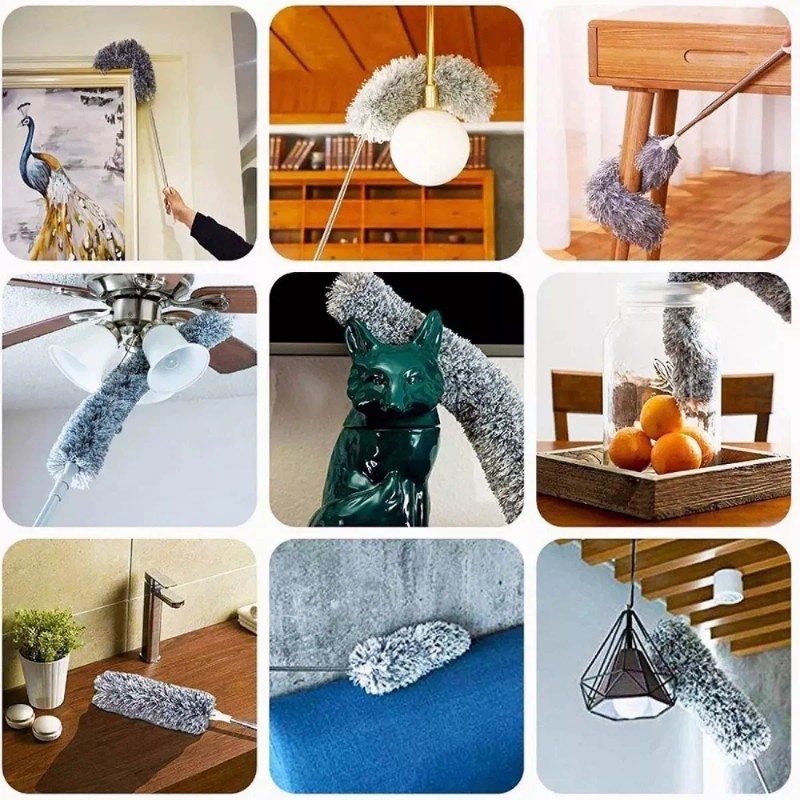 Dolores Plumero Retractil Plegable Microfibra Limpiador Polvo Techos