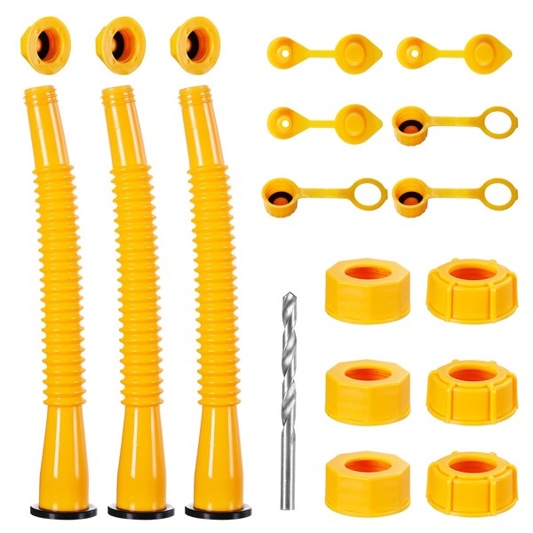 Gas Can Spout Replacement. Gas Can Nozzle (3 Kit-Yellow) Spout