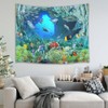HVEST Dolphin Tapestry Tropical Fish and Coral Reef in Cave