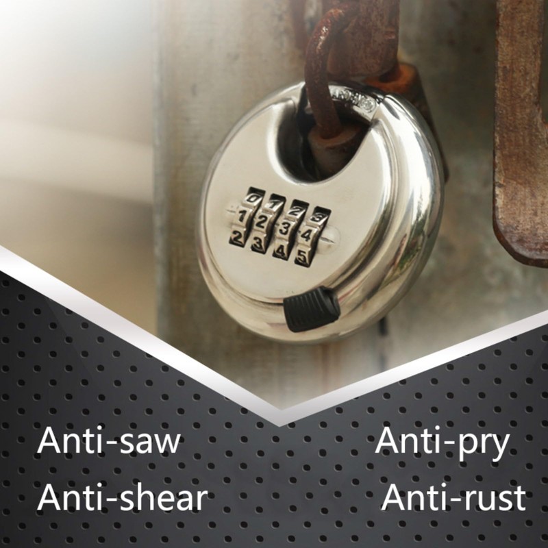 2PCS Heavy Duty Combination Padlock, Waterproof Padlocks Outdoor Stainless Steel