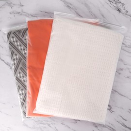 JinRuiKJ 100 Pack Clothes Packaging Bags for Shipping, 10x13'' Frosted Zipper Bag for Clothing Storage or Small Businesses, 3 Mil Thickened Plastic Frosted Bags with Vent Holes (M)