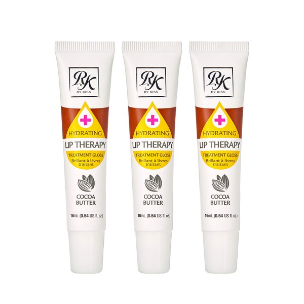 Ruby Kisses Hydrating Lip Therapy Treatment Gloss Cocoa Butter RLO03D1 (3 PACK)