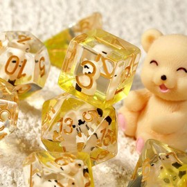 Cat Dice Dice DND, DNDND 7PCS Resin D&D Dice with Velvet Bag for Dungeons and Dragons Role Playing Games and Tabletop Games（Cat