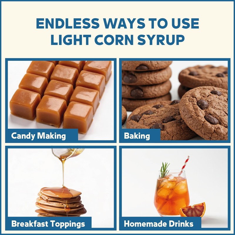 Haddar Light Corn Syrup 16oz (2 Pack) Made with Real