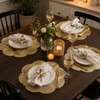 FAVE Luxury Gold Round Table Mats Set of 6 15