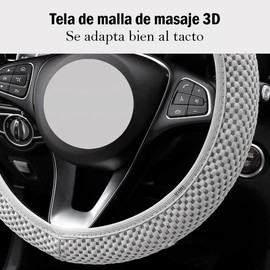 Vimi Funda Cubre Volante para Auto O Camioneta Protector de Volante (Gris)