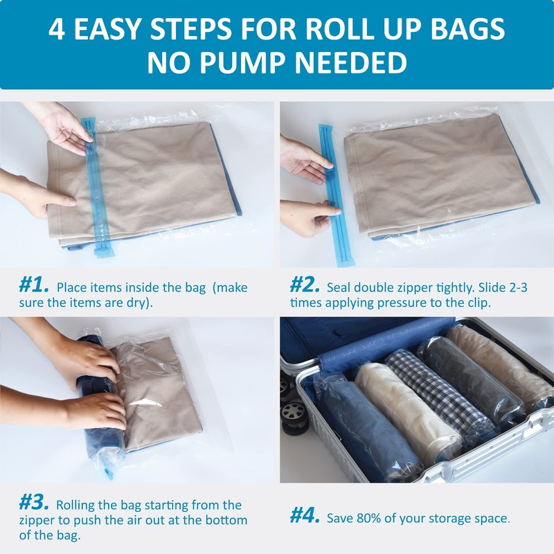 Compression Bags for Travel - Travel Essentials - 24 Pack