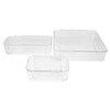 NOLITOY 3pcs Transparent Drawer Storage Bin for Office Home Organizers