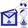100% Lambskin MASONIC PAST MASTER APRON Handcrafted with Blue Silk