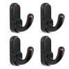 Metaliby 4 Pack Bathroom Hooks for Towels, Oil Rubbed Bronze