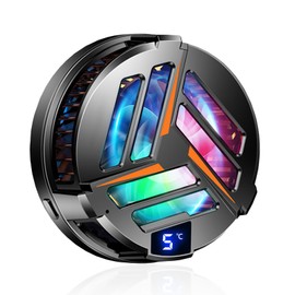 Phone Cooler Magnetic Phone Cooler Cooling Fan for Gaming, Compatible with 12,13 & 14 Series, Dual Semiconductor, with LED Display for Smartphone/Tablet