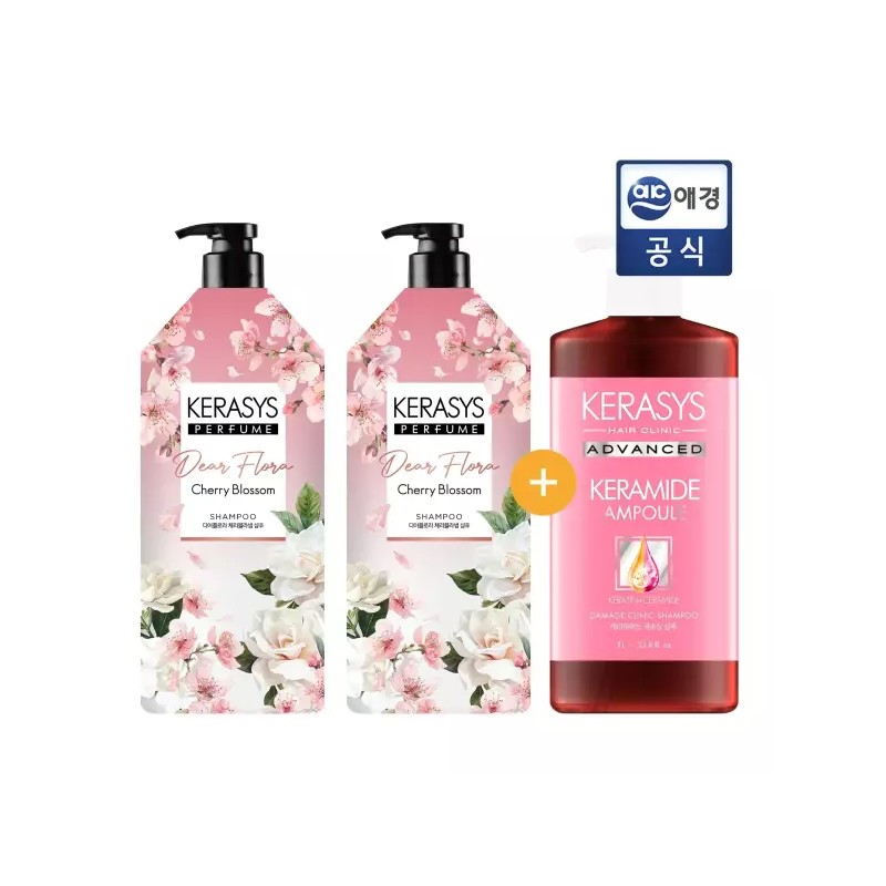 Kerasis [총 4L구성] 케라시스 디어플로라 샴푸1.5L 택 2입 + 트리트먼트
