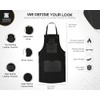 Canvas Apron with Leather Pockets & Holders – Chefs, Bakers,