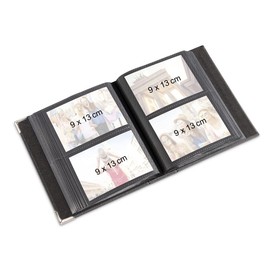 Hama Einsteckalbum "New York City" (Fotoalbum für 200 Fotos im Format 9x13 cm, schwarze Innenseiten, 2 Einsteck-Taschen pro Seite) schwarz