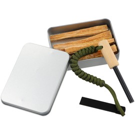 YILANJIN Flintstone with Wooden Handle, Kienchip, Natural Fire Starter Set for Outdoor & Survival, Fire Steel Magnesium, Eternal Match Fire Stick, Spark Stick, Ignition Iron, Outdoor Survival Fire