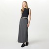 The Drop Women's Denis Woven Long Column Skirt, Heather Grey,