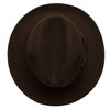 Men's Premium Milano Wool Felt Fedora Grosgrain Band Hat (S/M,