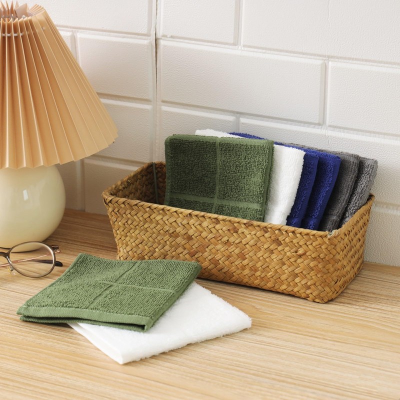 Glynniss Dishcloths Kitchen Highly Absorbent Dish Rags 100% Cotton Dish