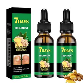2PCS Ginger Nail Treatment – Nail Growth Serum & Cuticle Care Oil, 7-Day Nail Repair & Strengthener, Nourishing Nail Nutrient Oil for Healthier, Stronger Nails 2 Fl Oz (Pack of 2)