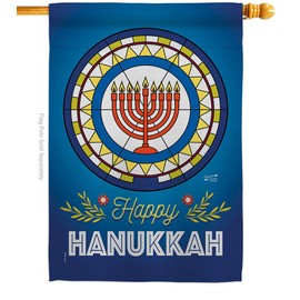 Hanukkah Indoor Decor Chanukah Gifts Banner Room Wall Art Patio Porch Lawn Garden Flag Outdoor Decorations Tapestry Yard Signs Stars David Jews Hebrews Isreal Religion Jewish festival Made In USA