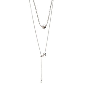 Dhdfisd Lariat Necklace for Women Stacked Slip Long Gothic Drop Pendant Y Layered Necklace Set (a ball)