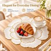 Flower-Shaped Placemats for Dining Tables – 6 Piece Decorative Floral