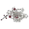 Vatican Imports Holy Spirit Rosary with Red Enamel and Rosette