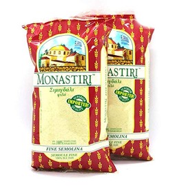 Monastiri Fine Semolina, Imported from Greece, 2-pack (2 x 500 grams)