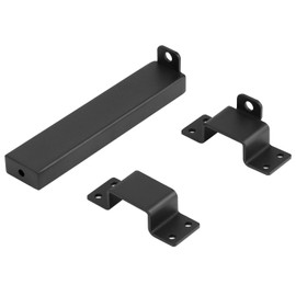 Slide Gate Latch, 2 Sets Heavy Duty Latch Lock with Padlock Hole, Powder-Coated Forged Steel, for Wooden Fences, Barn Door Lock, Fence Gate, Outdoor Latches, Black