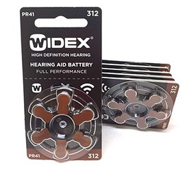 Generic Widex Hearing Aid Battery Size 312 (Pr41) (10 Packets = 60 Batteries)