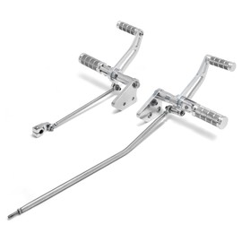 TOFR Aluminum Forward Controls Foot Pegs for Harley Dyna Street Bob FXDB 2006-2017 Super Glide FXD FXDC FXDX Low Rider FXDL 2000-2017 (Polished Silver)
