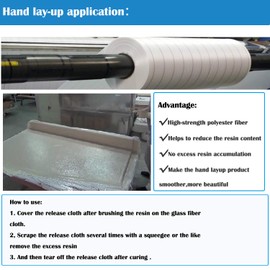 Peel ply (40"x400") for Glass Fiber Vacuum Infusion Process Bagging Tools for Hand Lay-up High Temperature Resistant